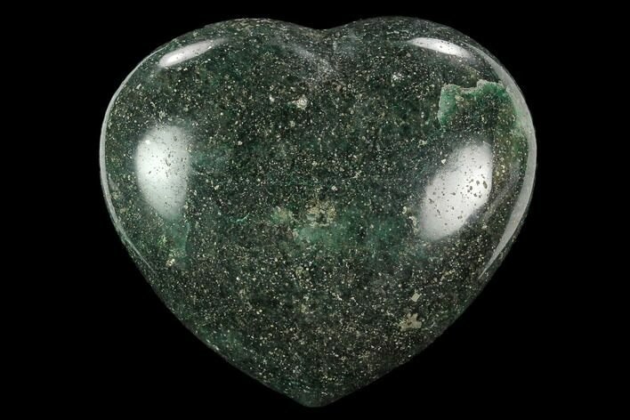 Polished Fuchsite Heart - Madagascar #126785